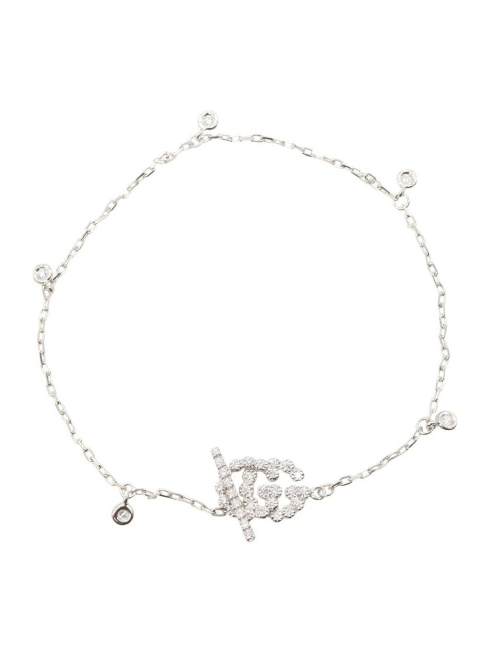 Gucci Bracelet GG Running Diamond 18k White Gold